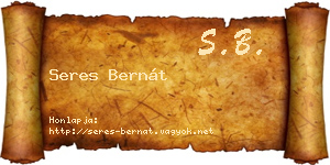 Seres Bernát névjegykártya